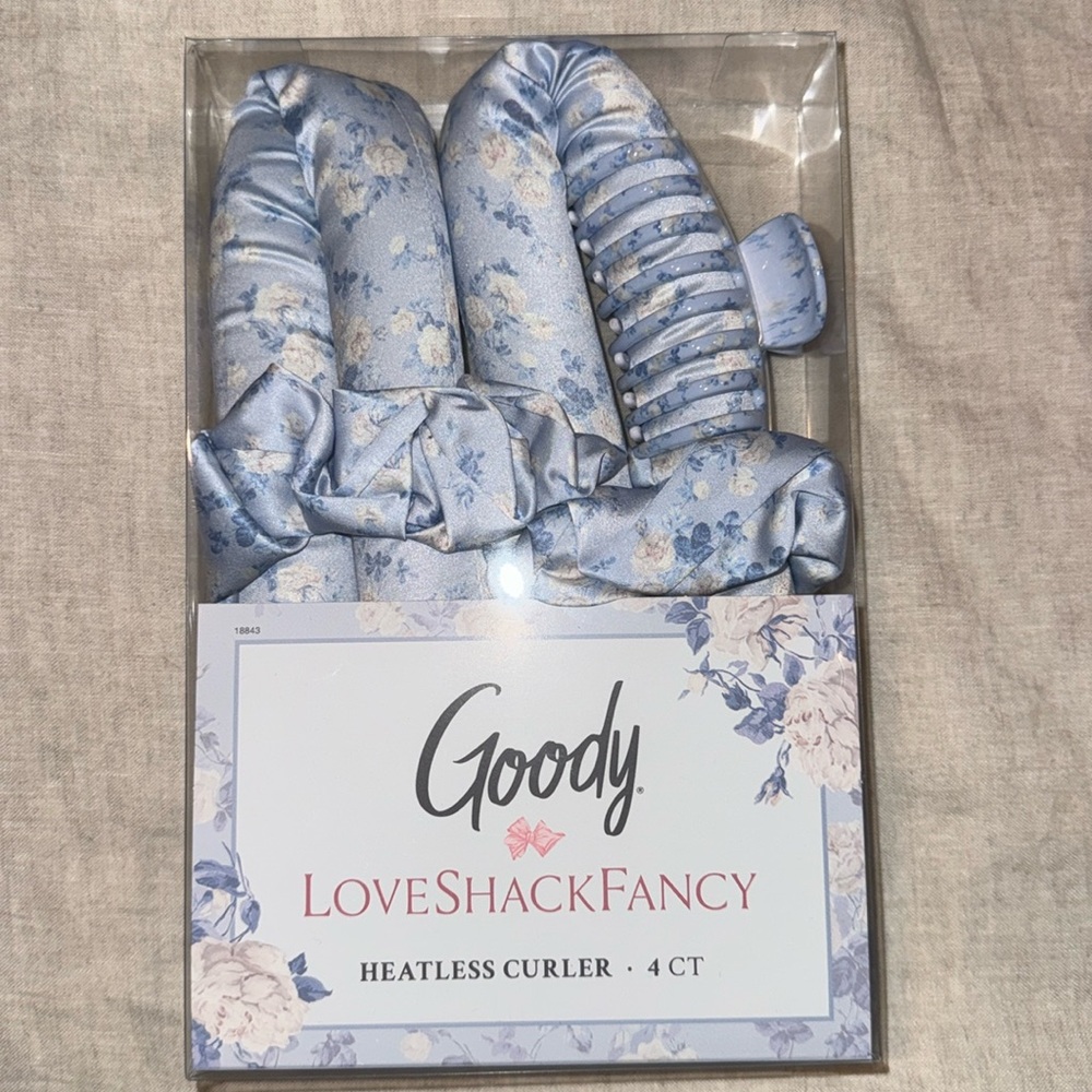 Goody x LoveShackFancy NEW Heatless Curl Set Hair Wavers - Everblooming Rosettes